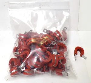 BOEING, AEROSPACE RIBBED CUSHION LOOP CLAMPS, S7934111-6SA, 3/8", LOT OF 50